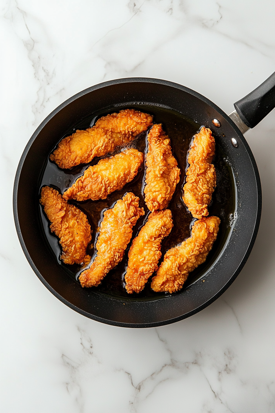Fry in hot oil until golden and crispy, 6–8 minutes per batch.