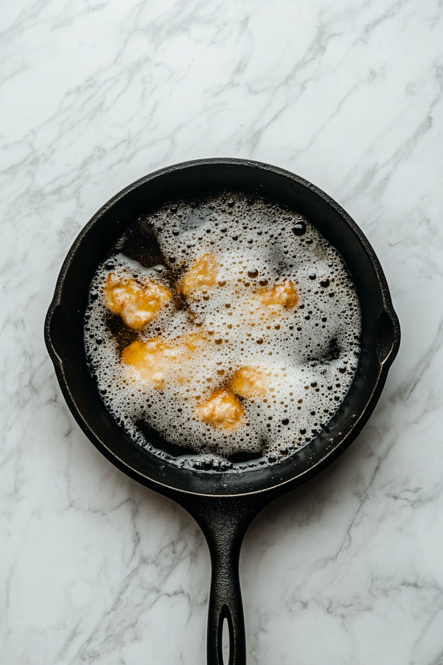 Heat vegetable oil in a deep pan to 350°F (175°C). Carefully fry chicken pieces in batches for about 15-20 minutes until golden brown and cooked through.