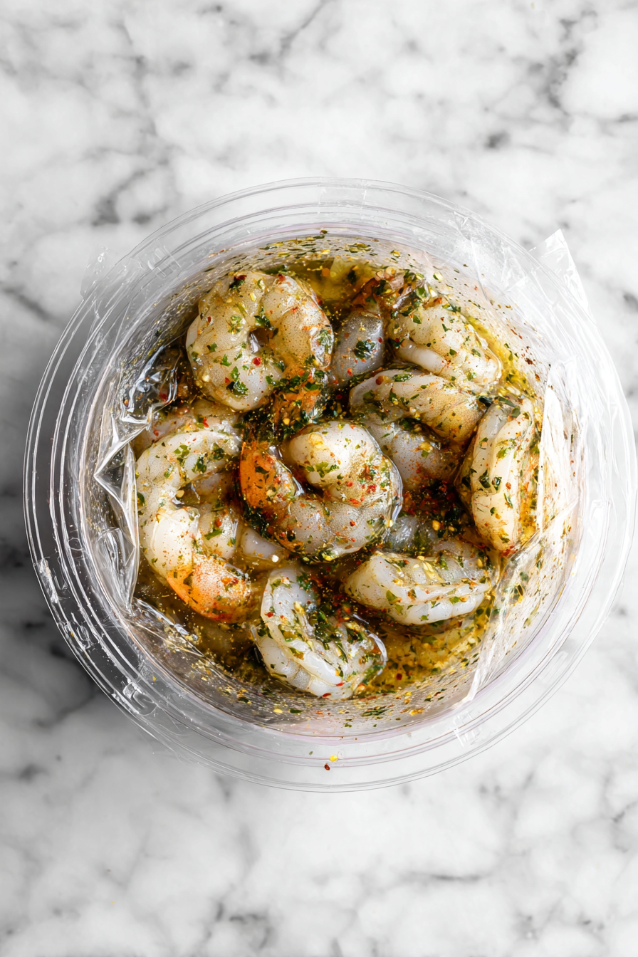 Cover and marinate for 10–15 minutes at room temperature.
