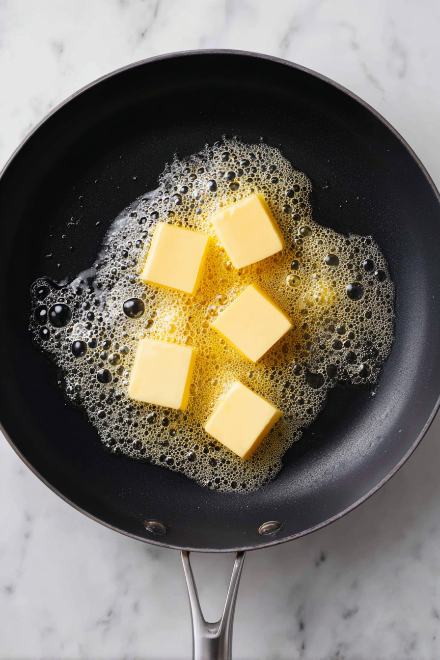Melt butter in a large skillet over medium heat.