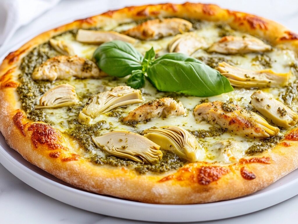 Easy Pesto Chicken Pizza Recipe in 20 Mins!