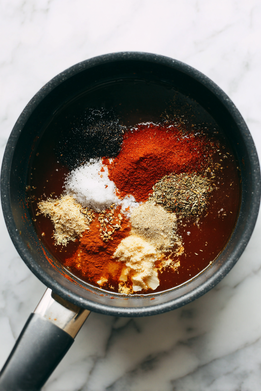 Stir in Worcestershire sauce, cayenne, garlic powder, and salt.