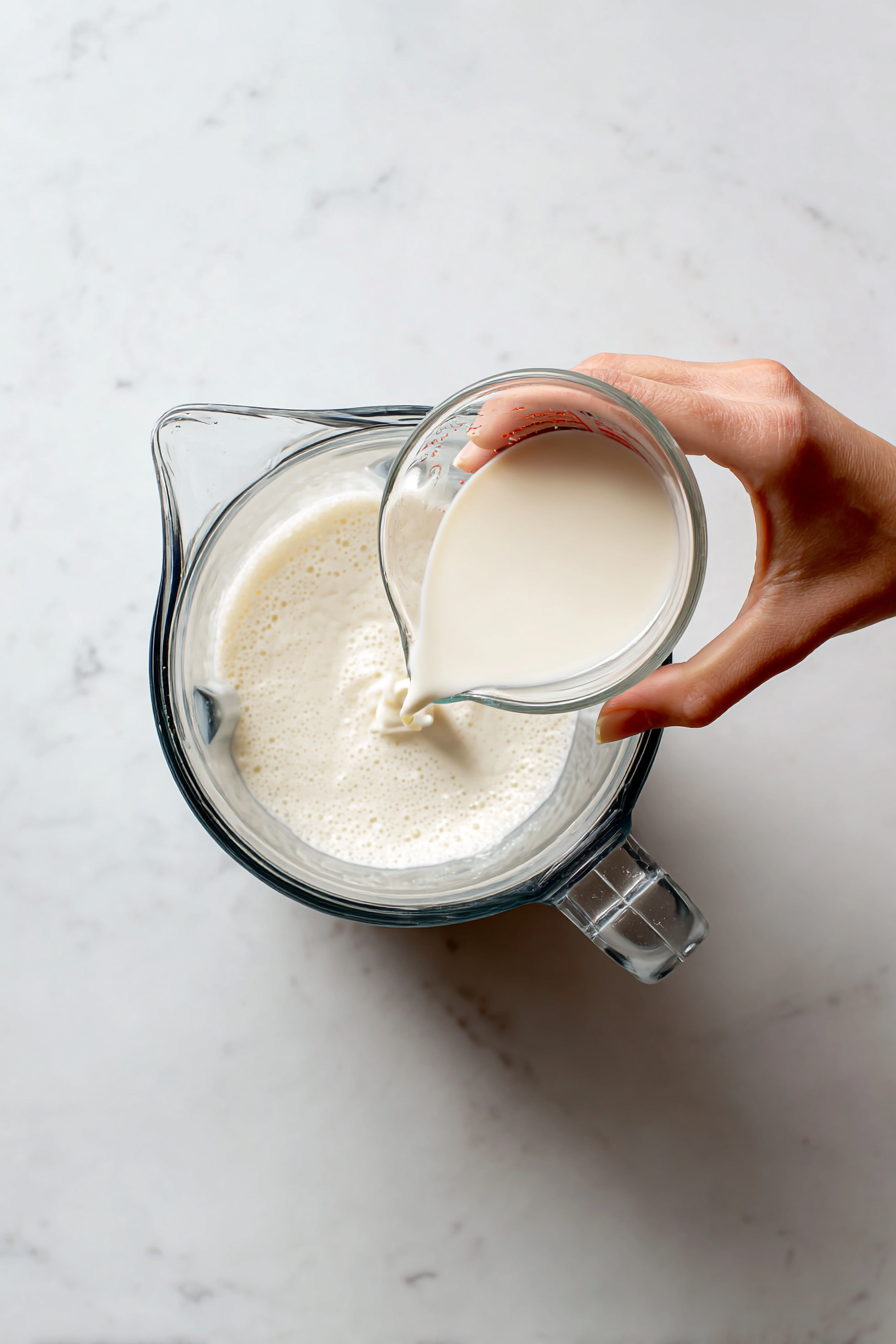 Add more milk slowly if needed for blending keep it thick.