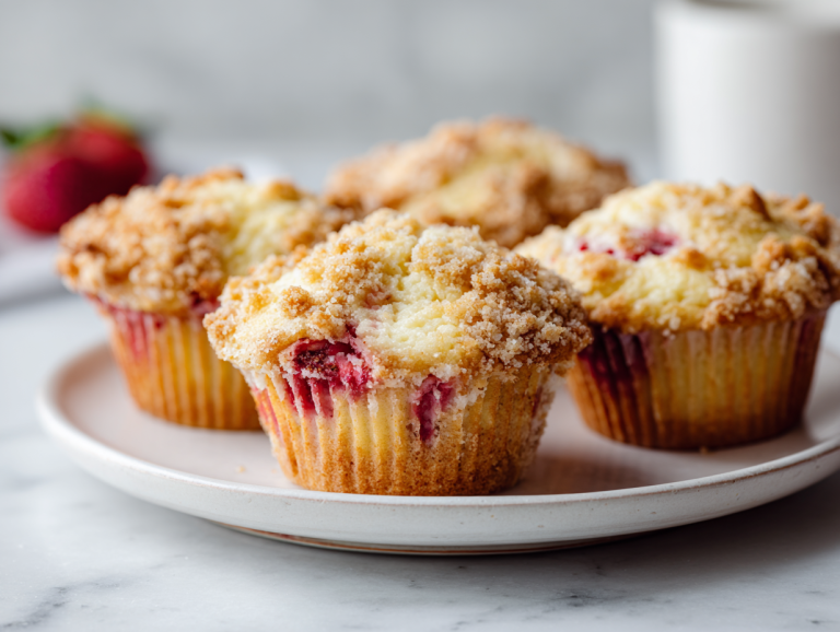 Easy Strawberry Cream Cheese Muffins Recipe!