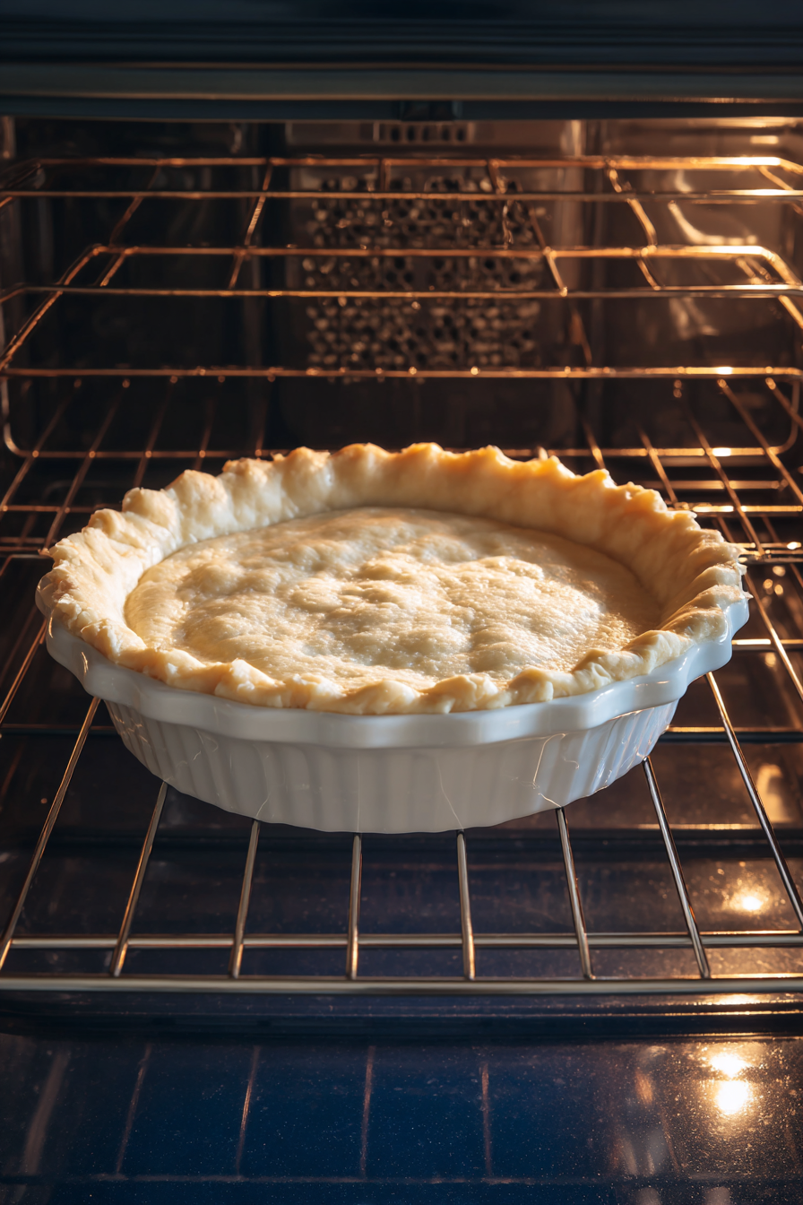 Place the pie on the center rack of the oven.