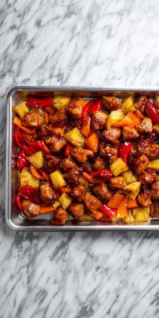 Delicious Sheet Pan Hawaiian Chicken Recipe!