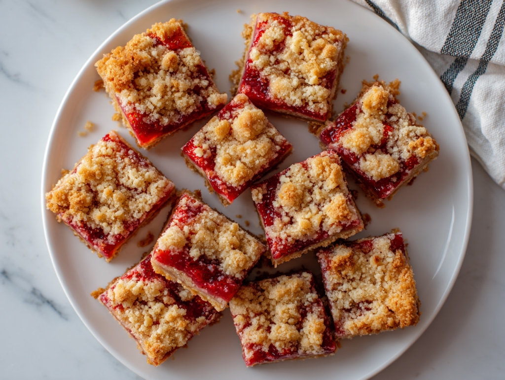 Delightful Strawberry Crumble Bars Recipe in 50 Mins!
