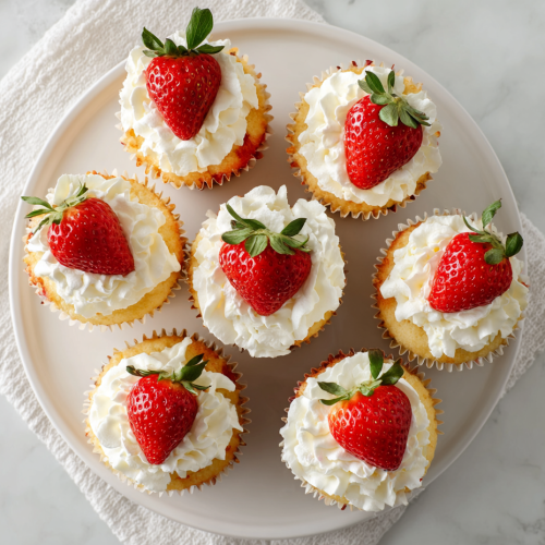 Best Strawberry Shortcake Cupcakes Ever!