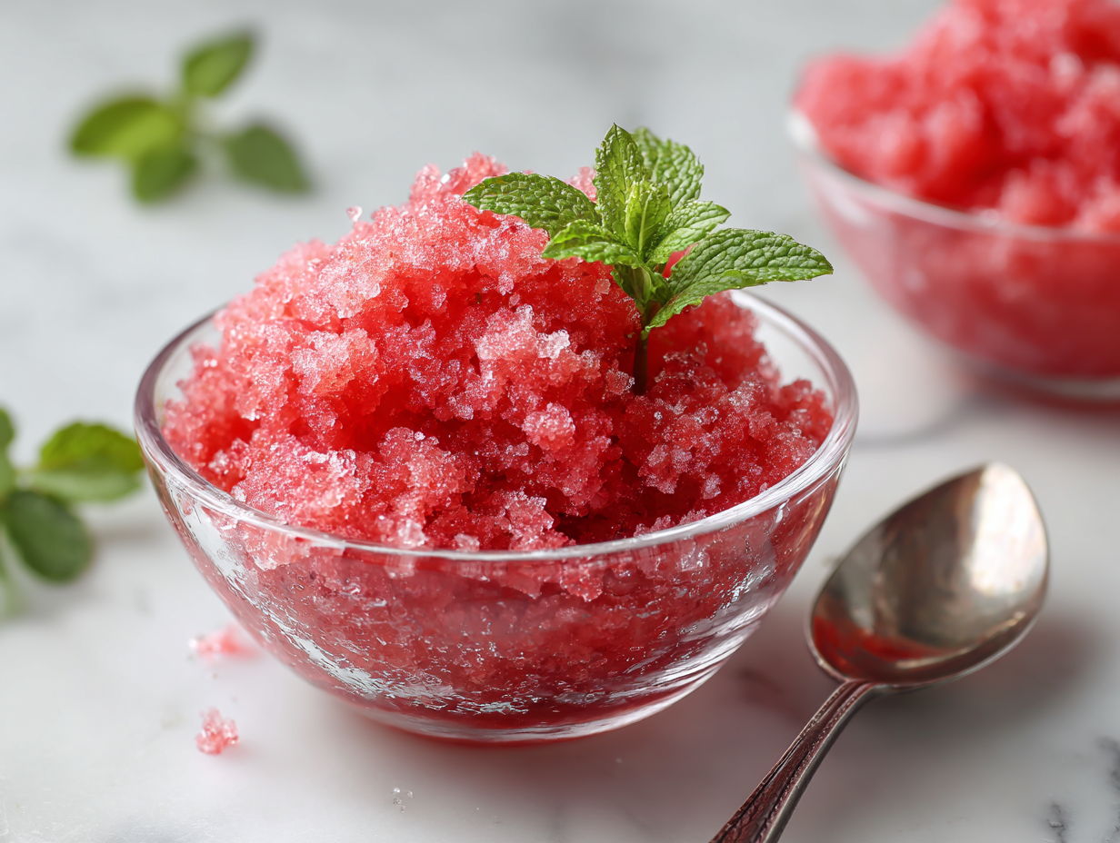 3-Ingredient Delicious Watermelon Granita Recipe!
