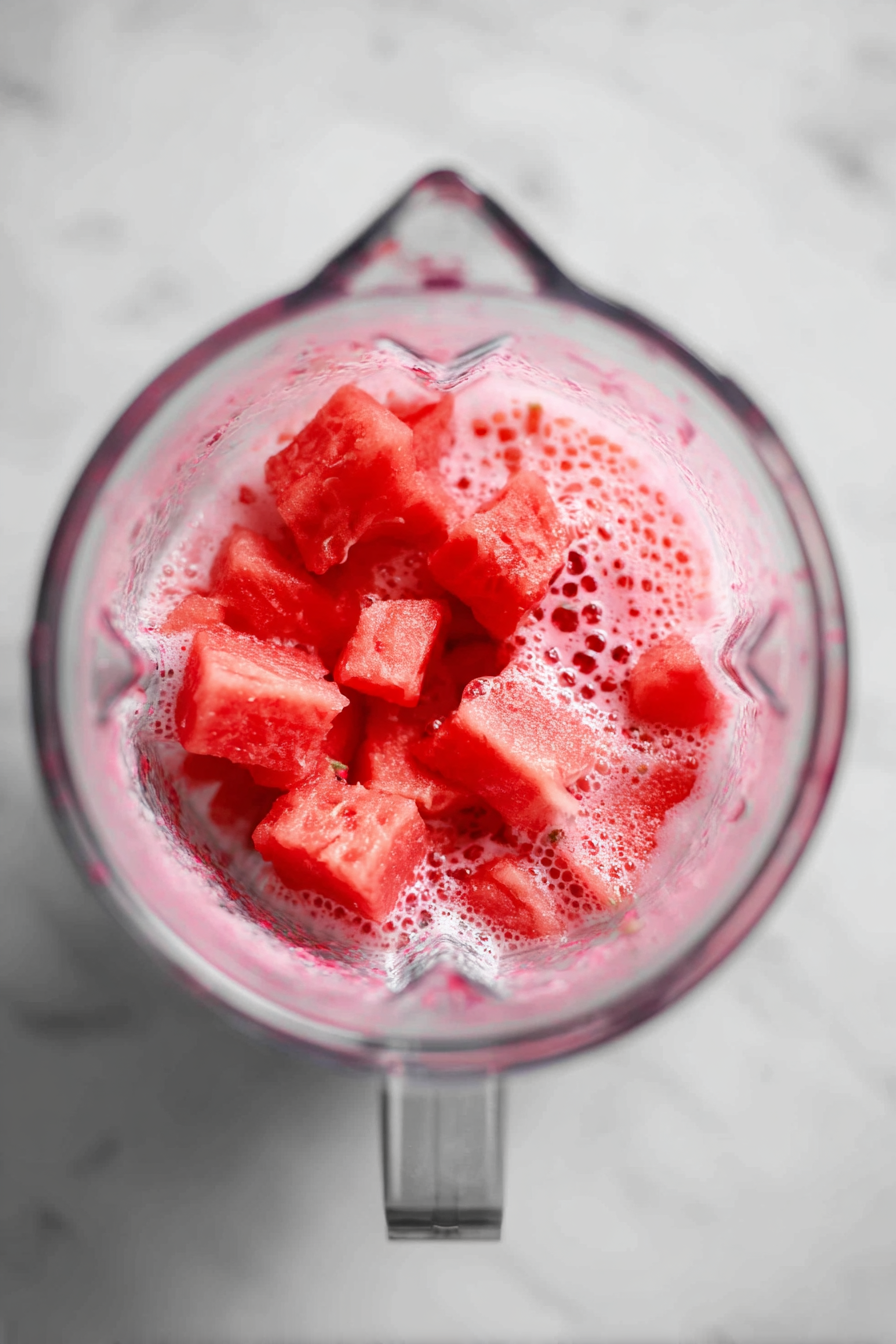 Blend the watermelon until smooth.