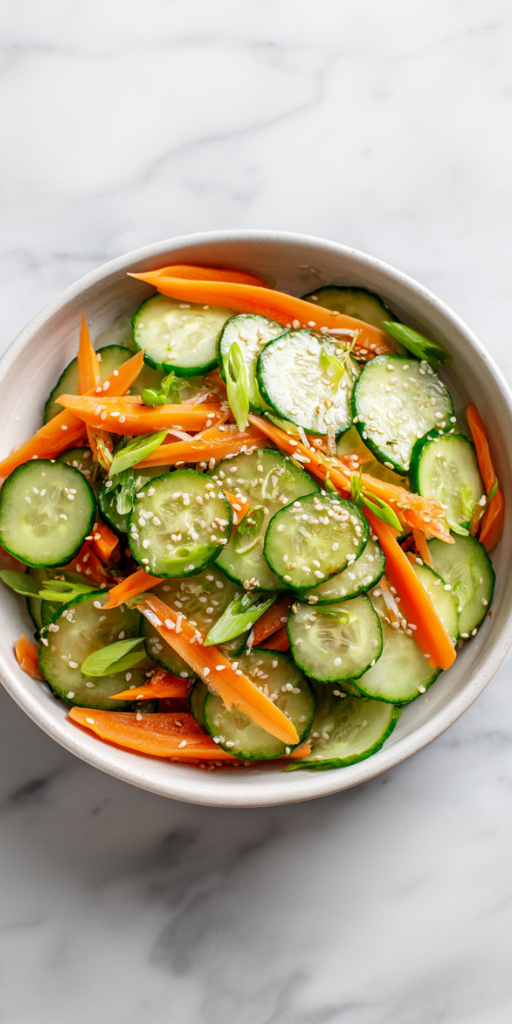 Healthy Carrot Cucumber Salad in 15 Mins!