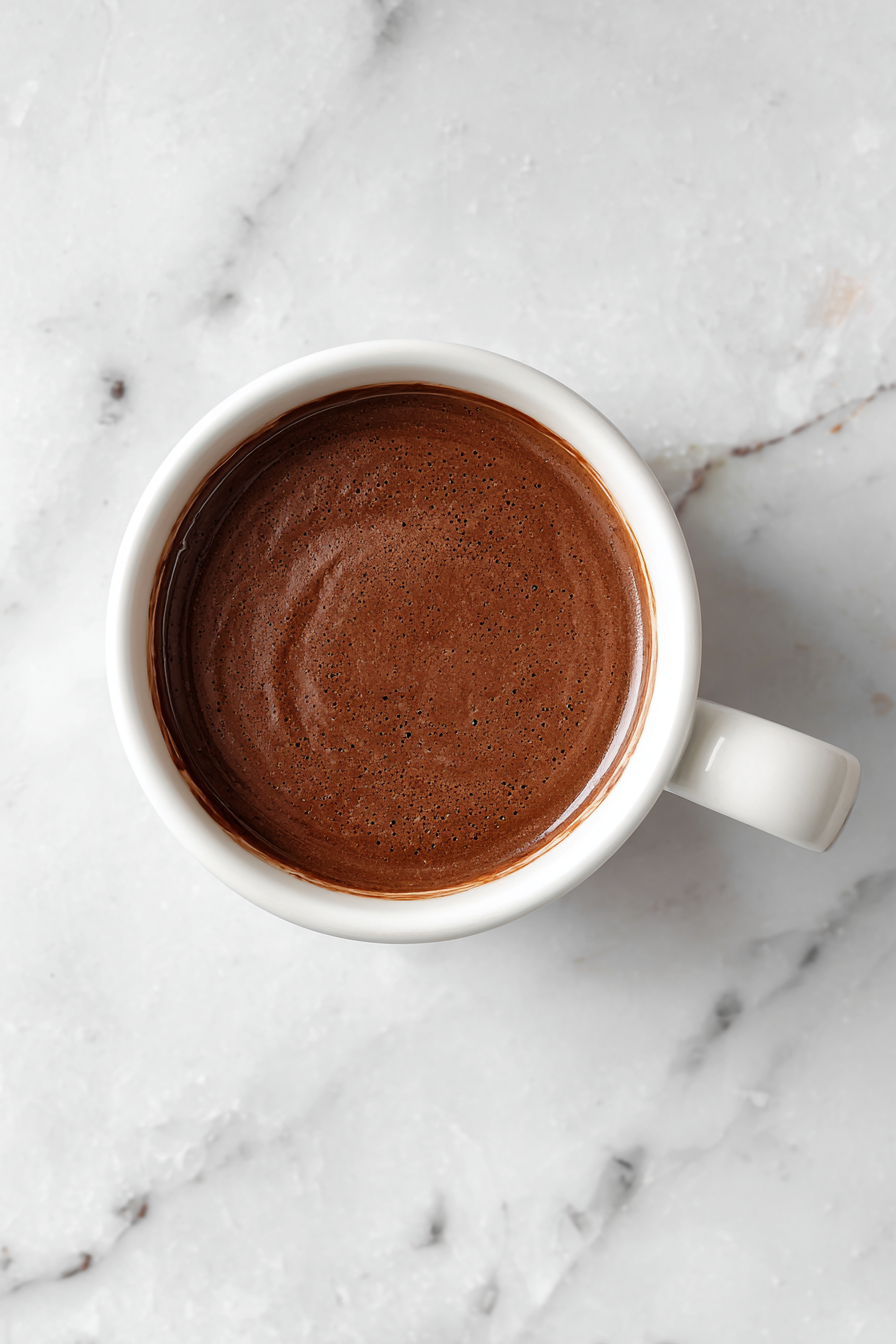 Clean the mug edges for even cooking.