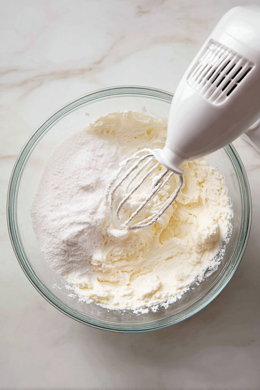 In a bowl, mix flour, sugar, baking powder, and salt.