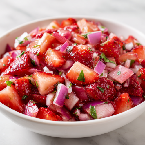 Delicious Strawberry Rhubarb Salsa Recipe!