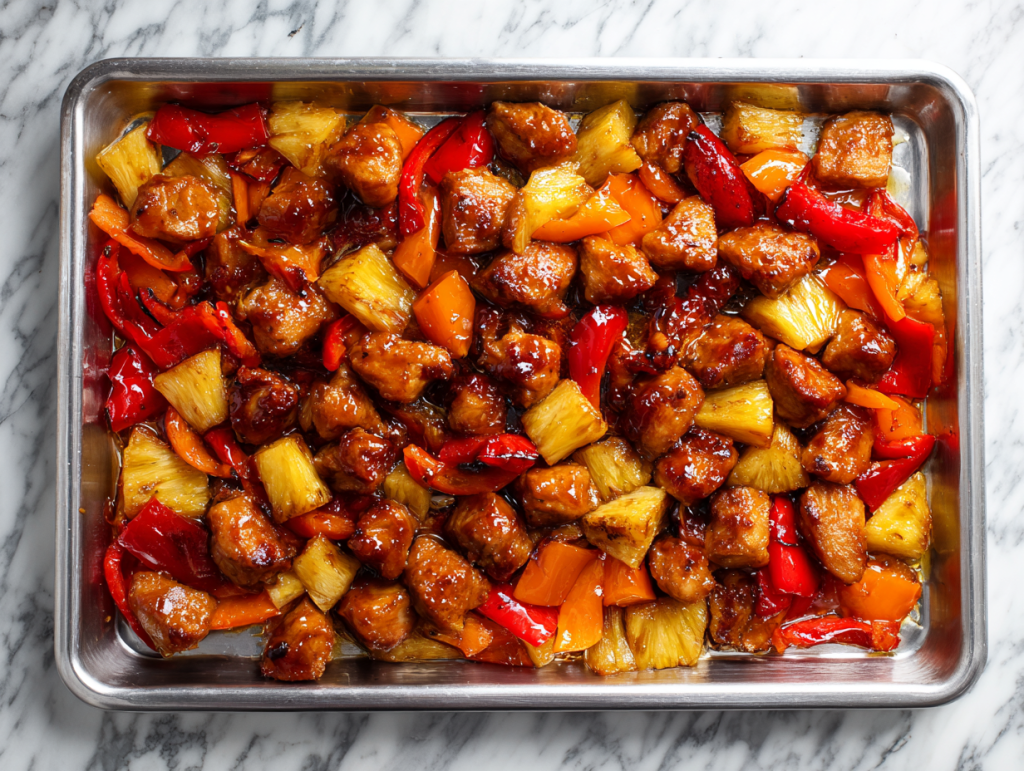Delicious Sheet Pan Hawaiian Chicken Recipe!