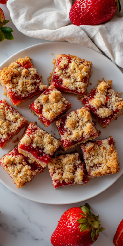 Delightful Strawberry Crumble Bars Recipe in 50 Mins!