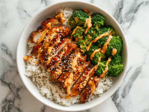 Delicious Sticky Chicken Rice Bowls Recipe!