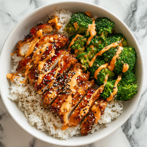 Delicious Sticky Chicken Rice Bowls Recipe!