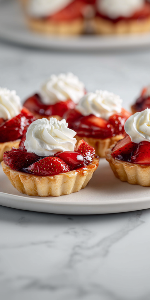Serve & Enjoy: Fresh, fruity, and delicious! Authentic Mini Strawberry Tarts Recipe!