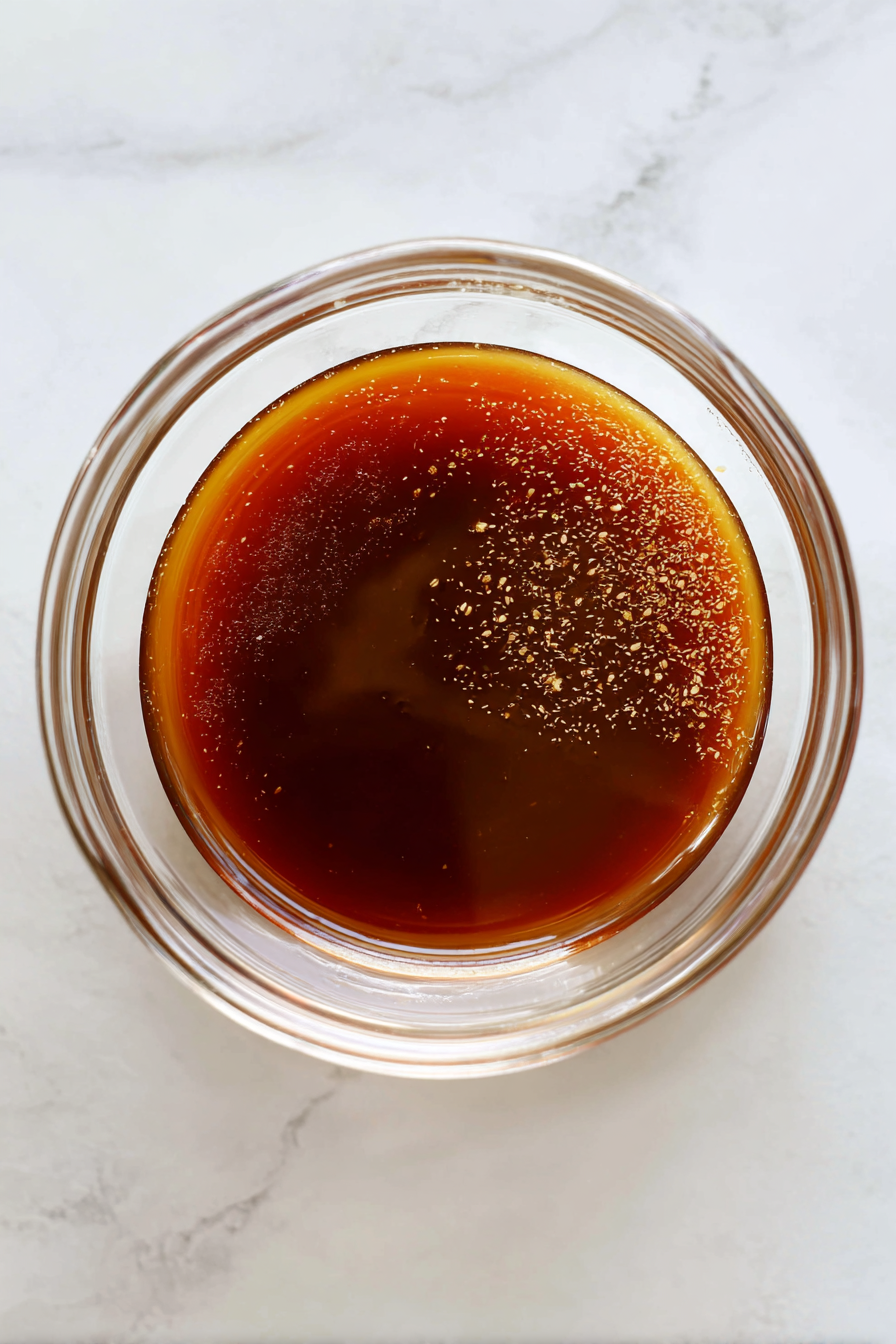 In a separate bowl, whisk together soy sauce, honey, vinegar, garlic, sriracha, sesame oil, and ginger.