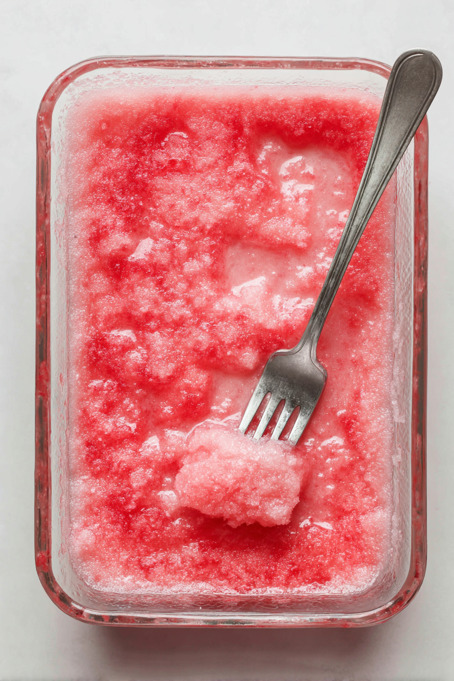Pour into a shallow dish and freeze for 1 hour.