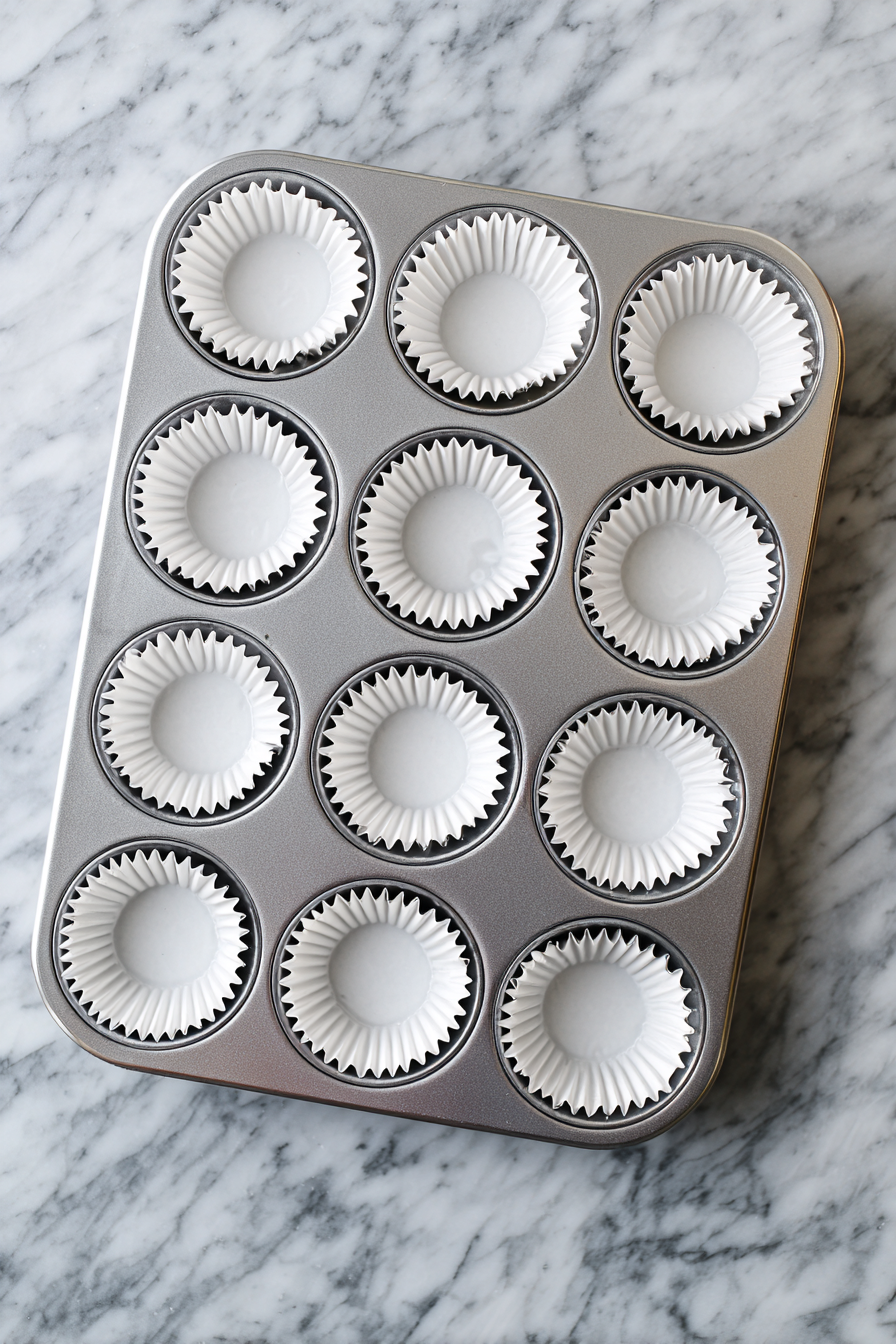 Preheat oven to 350°F (175°C) and line a cupcake pan with liners.
