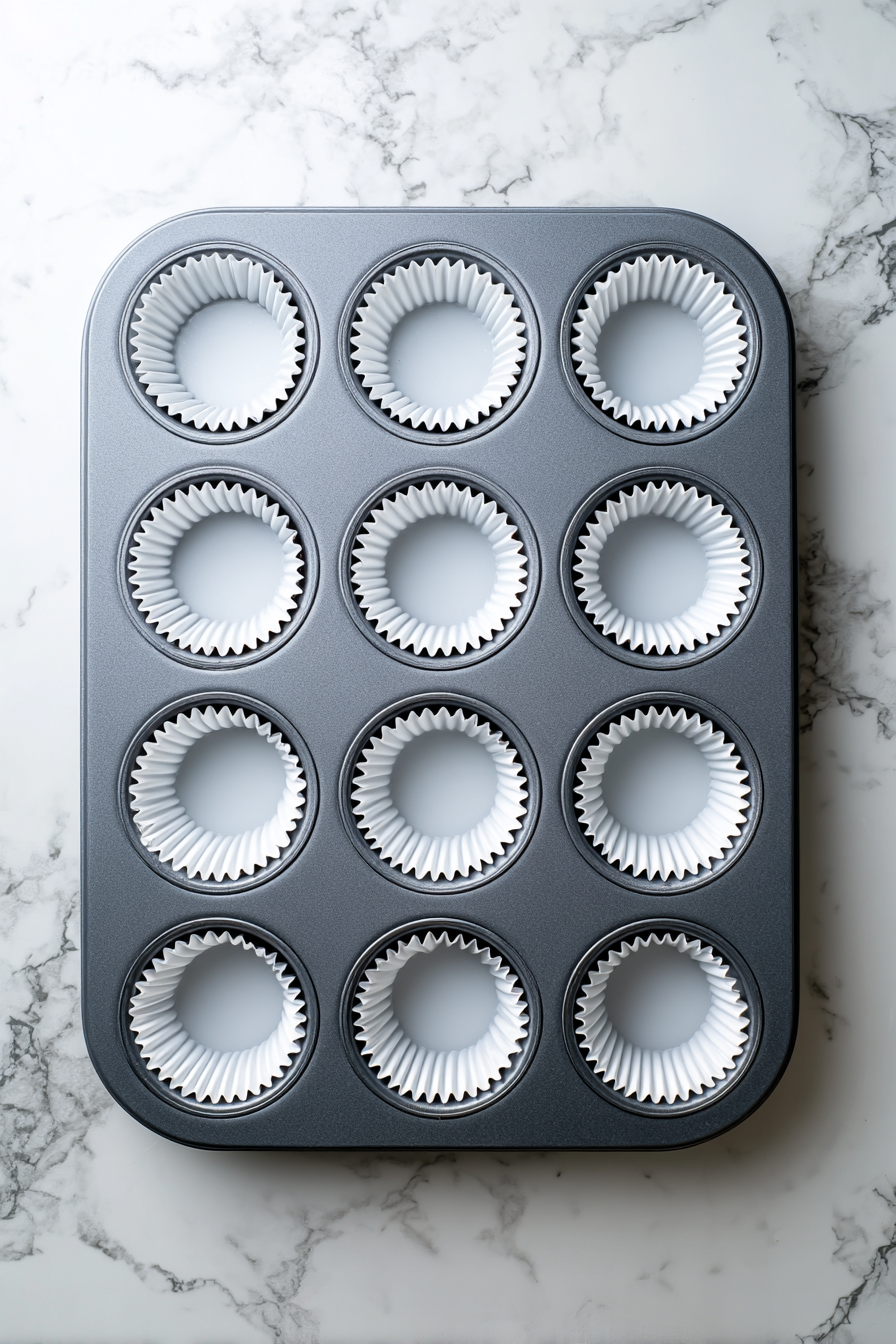 Preheat oven to 180°C (350°F) and line a muffin pan with paper liners.