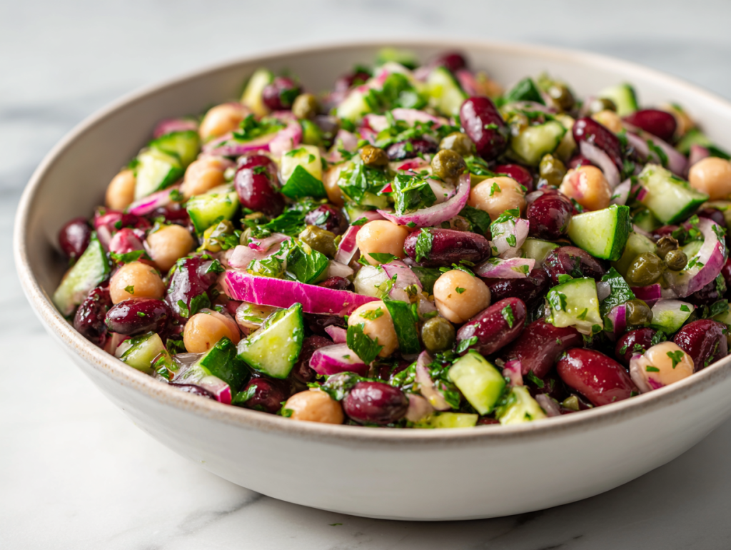 Quick & Healthy Mixed Bean Salad Recipe in 15 Mins!