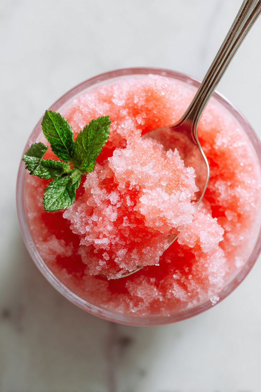 Serve once the texture is fluffy and fully frozen. 3-Ingredient Delicious Watermelon Granita Recipe!