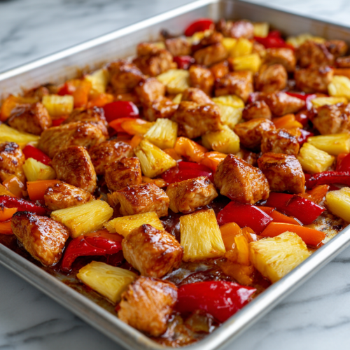 Delicious Sheet Pan Hawaiian Chicken Recipe!
