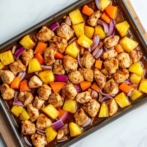Sheet Pan Hawaiian Chicken Recipe