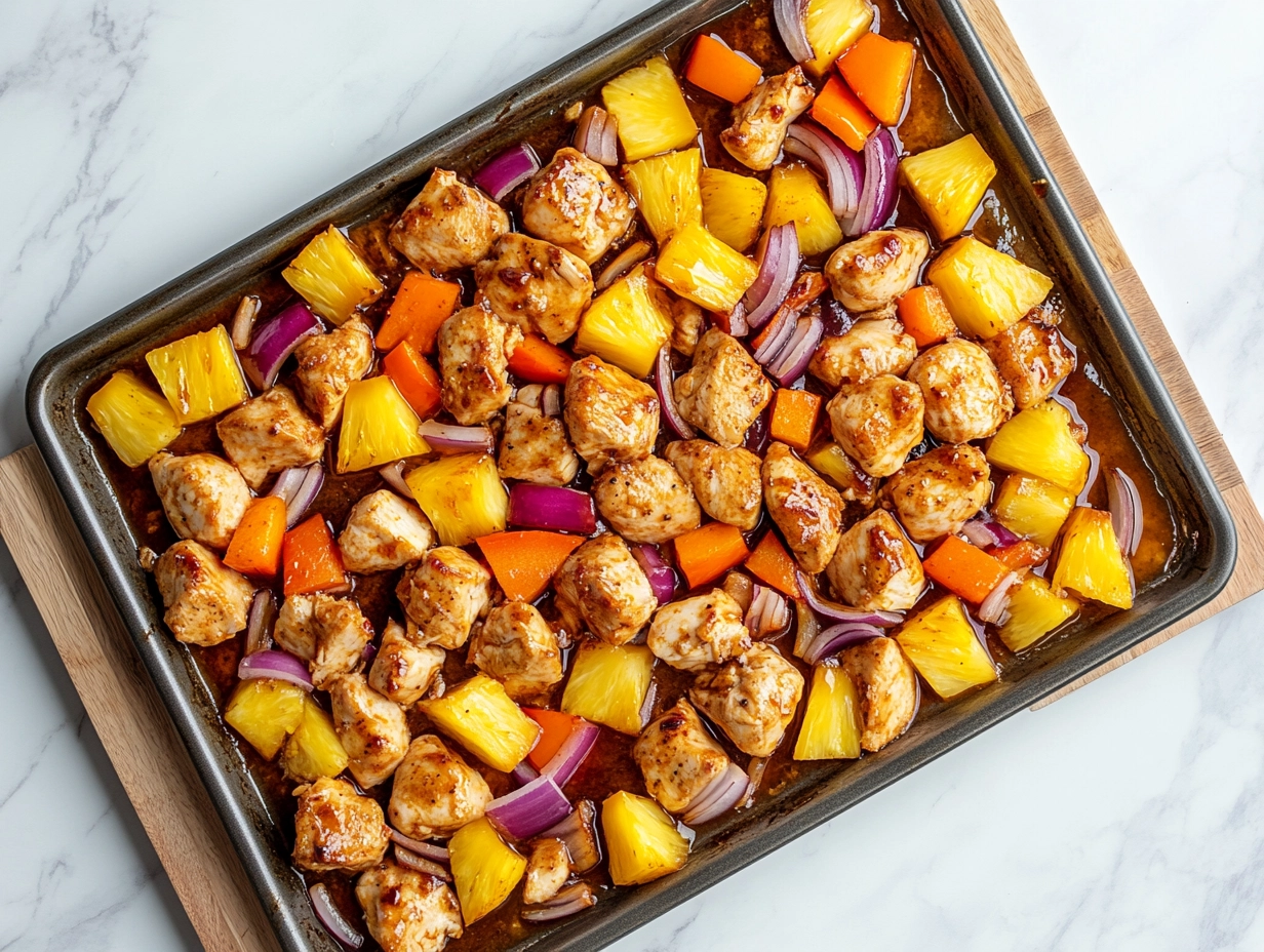 Sheet Pan Hawaiian Chicken Recipe