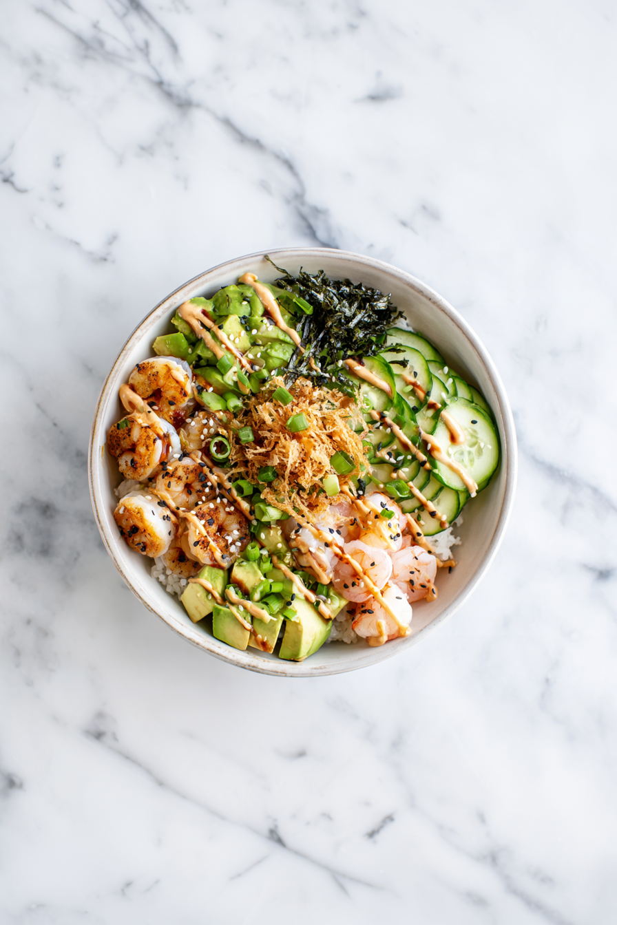 Easy Shrimp Sushi Bowl in 30 Mins!