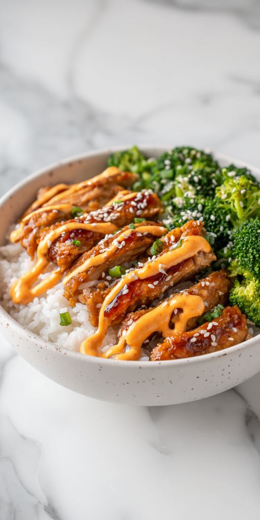 Delicious Sticky Chicken Rice Bowls Recipe!