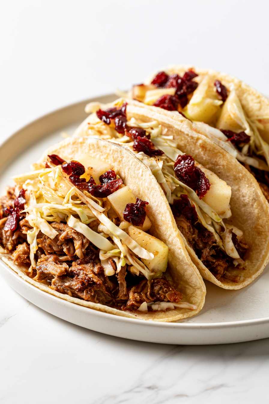 Autumn Pulled Pork with Fall Slaw Tacos Recipe
