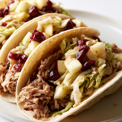 Autumn Pulled Pork with Fall Slaw Tacos Recipe