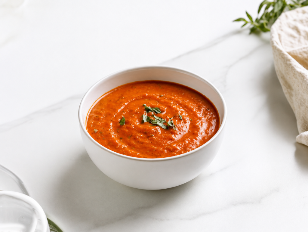 Autumn Roasted Cherry Tomato Basil Soup Recipe