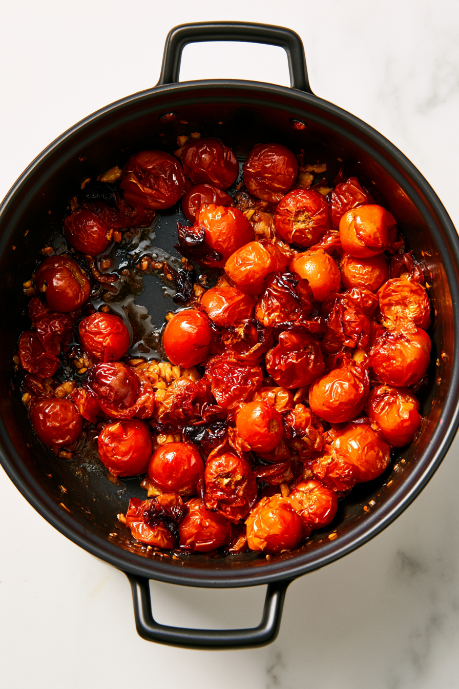 Autumn Roasted Cherry Tomato Basil Soup Recipe