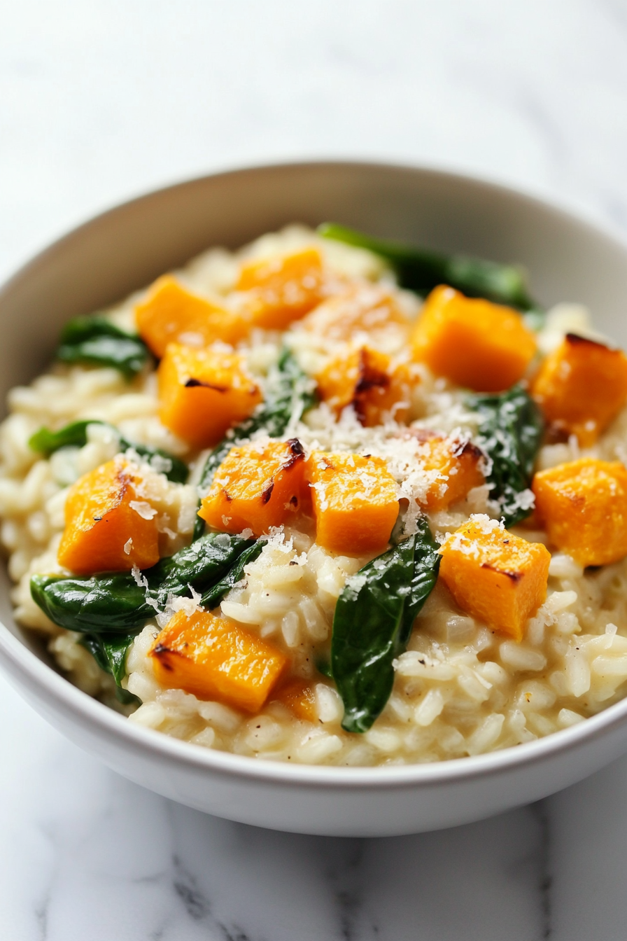 Butternut Squash and Spinach Risotto Recipe