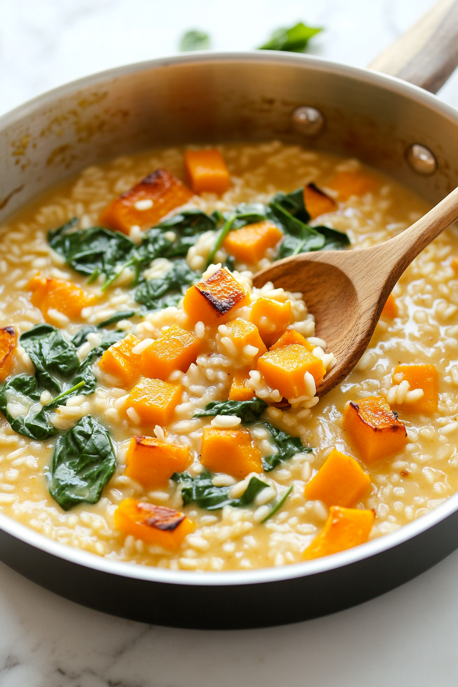 Butternut Squash and Spinach Risotto Recipe