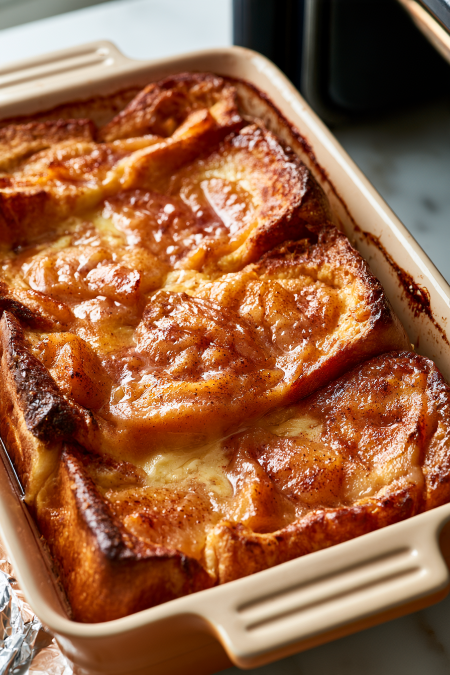 Remove the foil and switch to broil for a couple of minutes if you wish to brown the top further