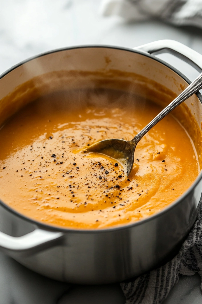 Return the soup to the heat