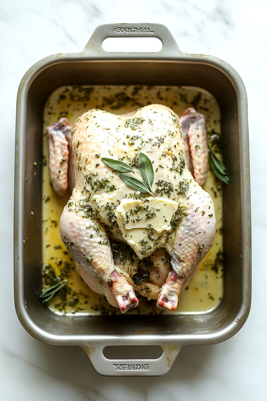 Roasted Chicken with Sweet Potatoes and Sage Butter Recipe
