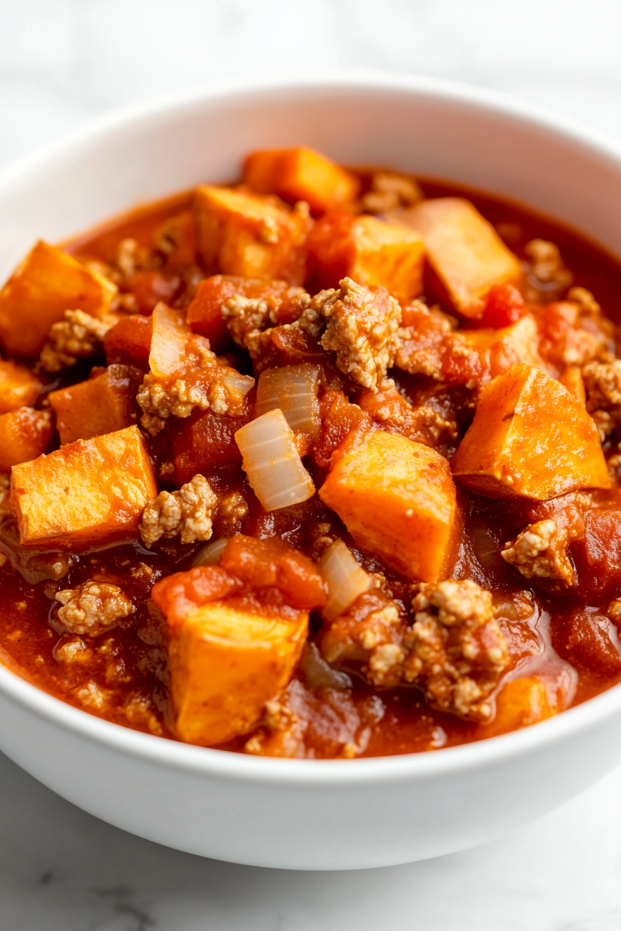Roasted Sweet Potato and Turkey Chili Recipe
