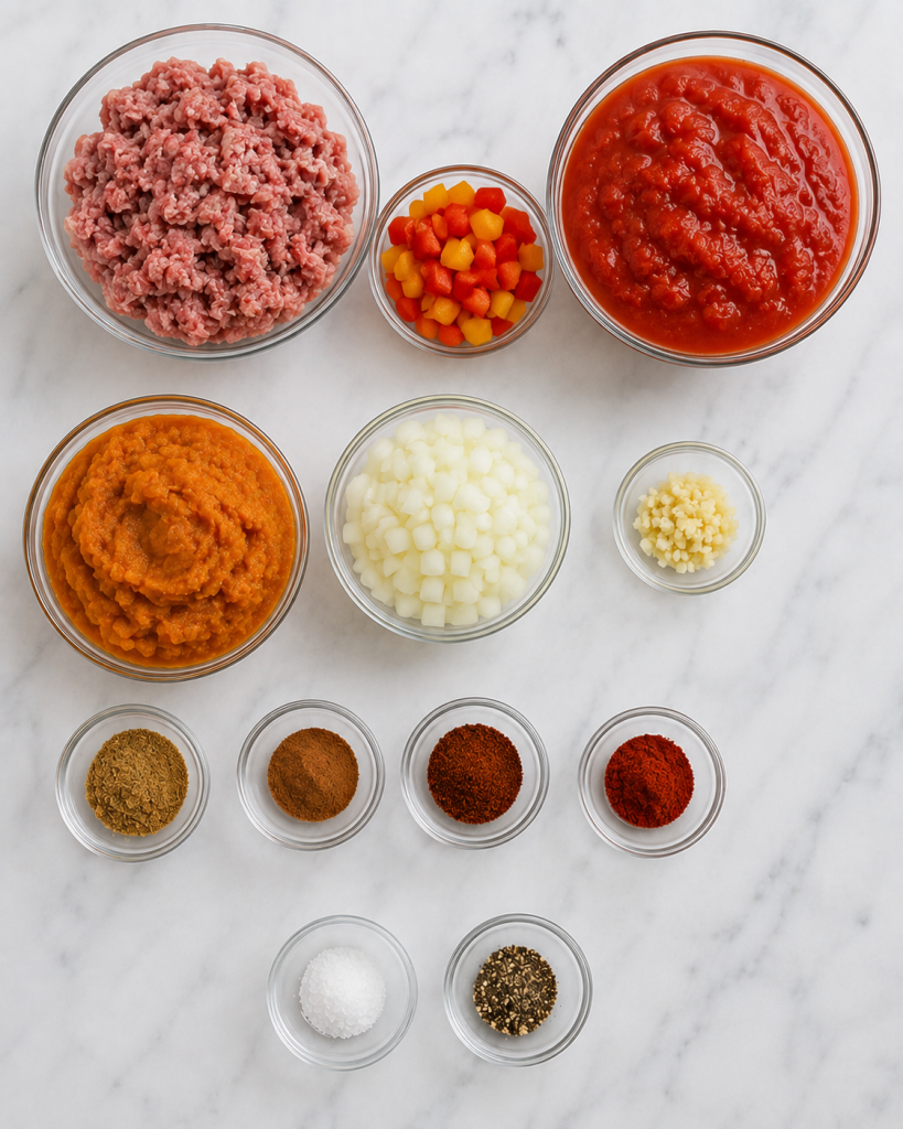 Slow Cooker Fall Pumpkin Chili Recipe Ingredients