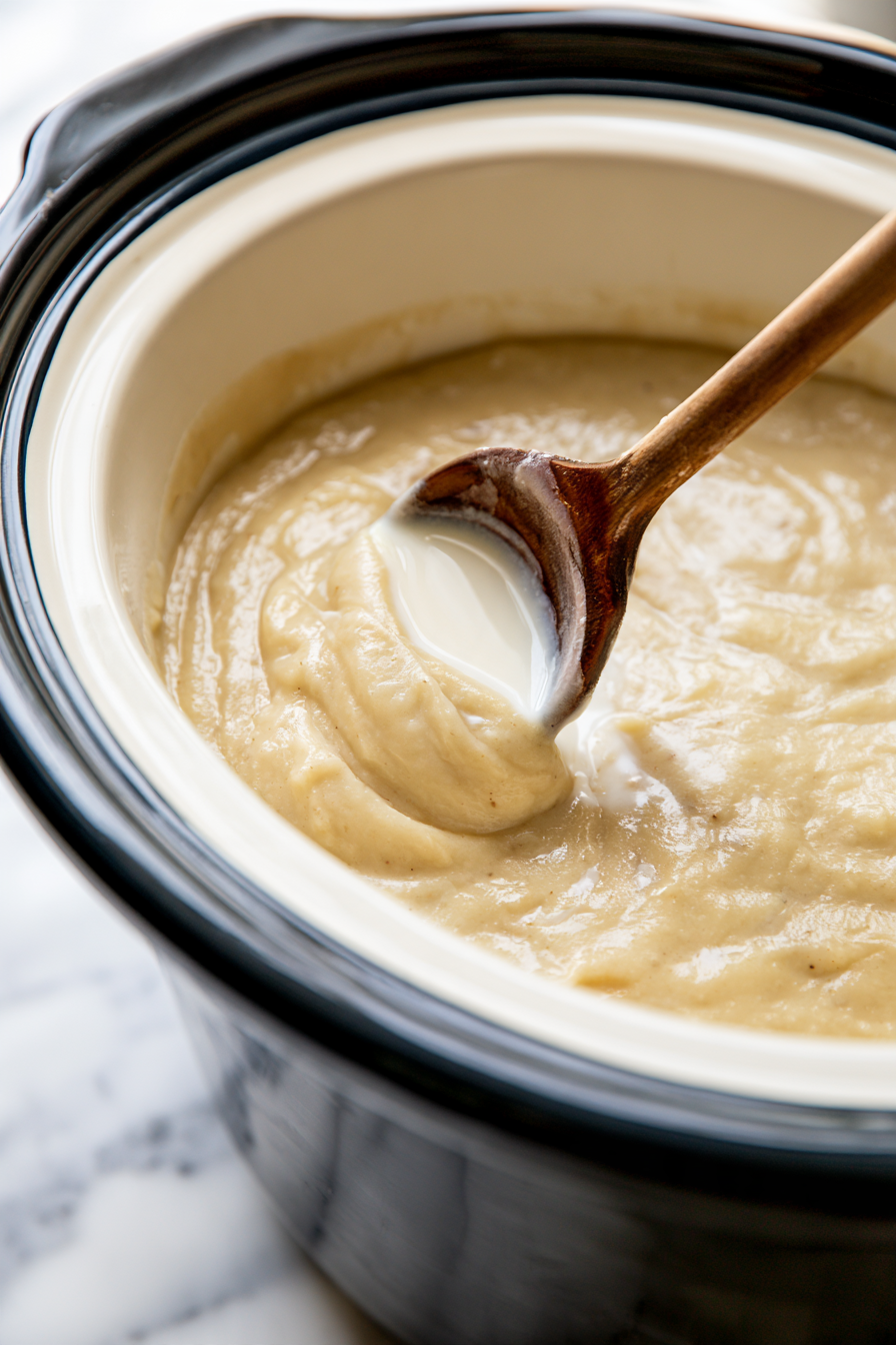 Stir in milk or cream to add richness and adjust seasoning with salt and pepper to taste. Warm the soup over low heat if needed to serve hot