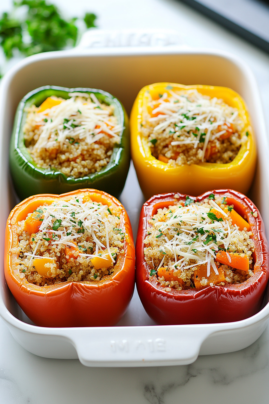 Stuffed Bell Peppers with Fall Vegetables Recipe