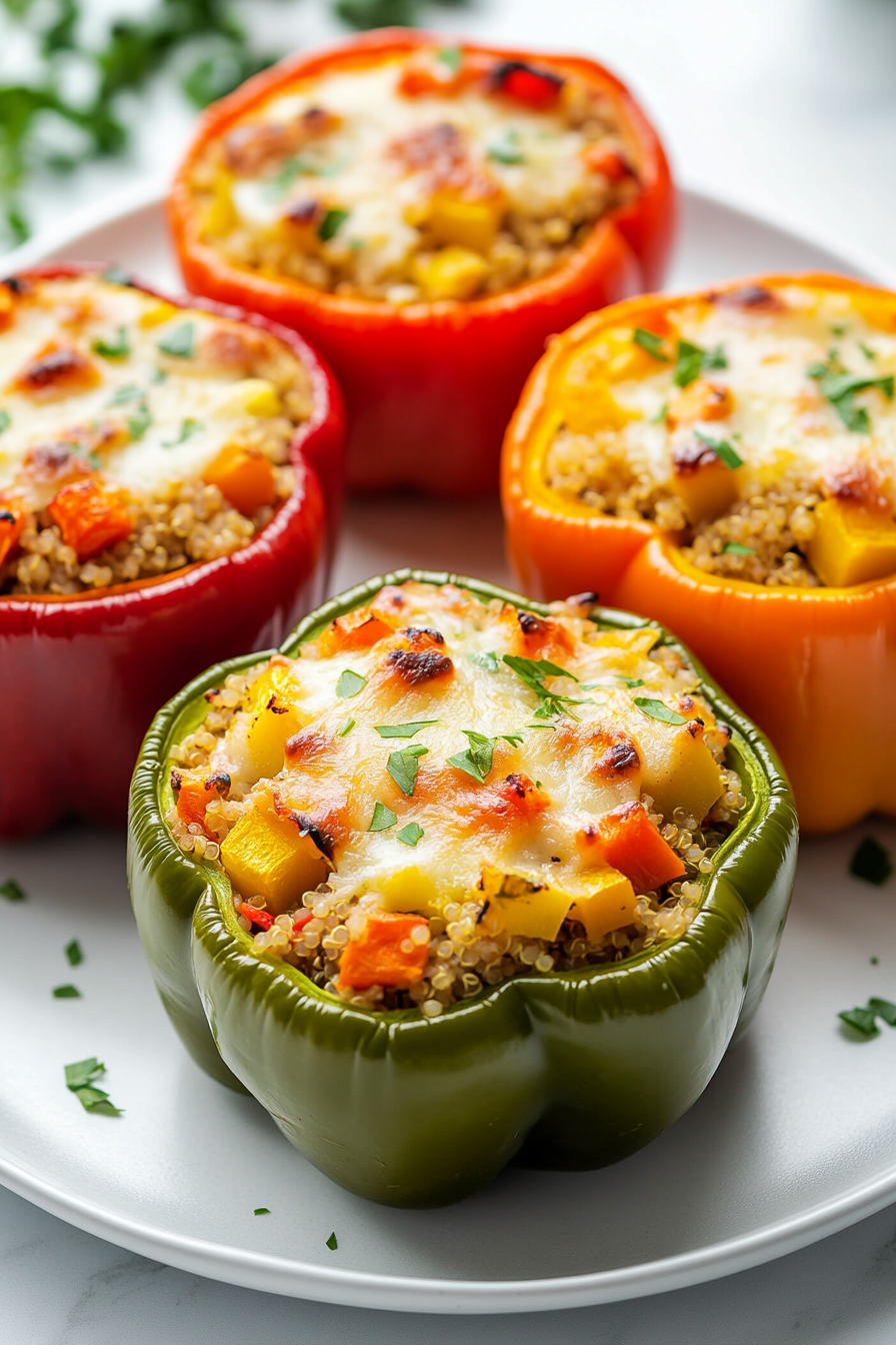 Stuffed Bell Peppers with Fall Vegetables Recipe