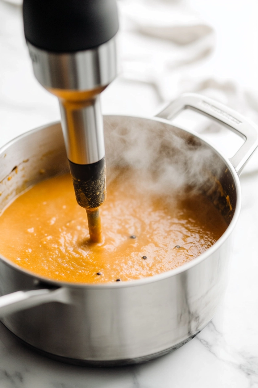 Using an immersion blender