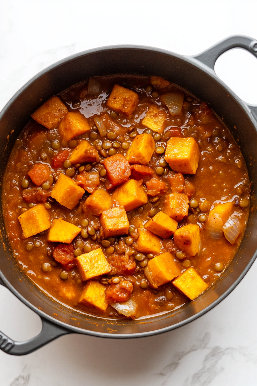 Vegan Pumpkin & Lentil Stew Recipe